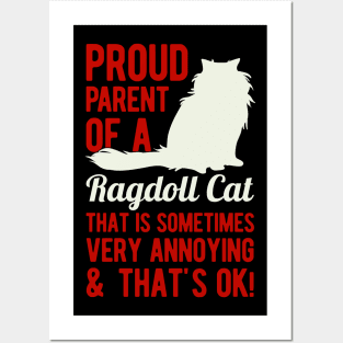Funny Ragdoll Cat Owner Gifts Posters and Art